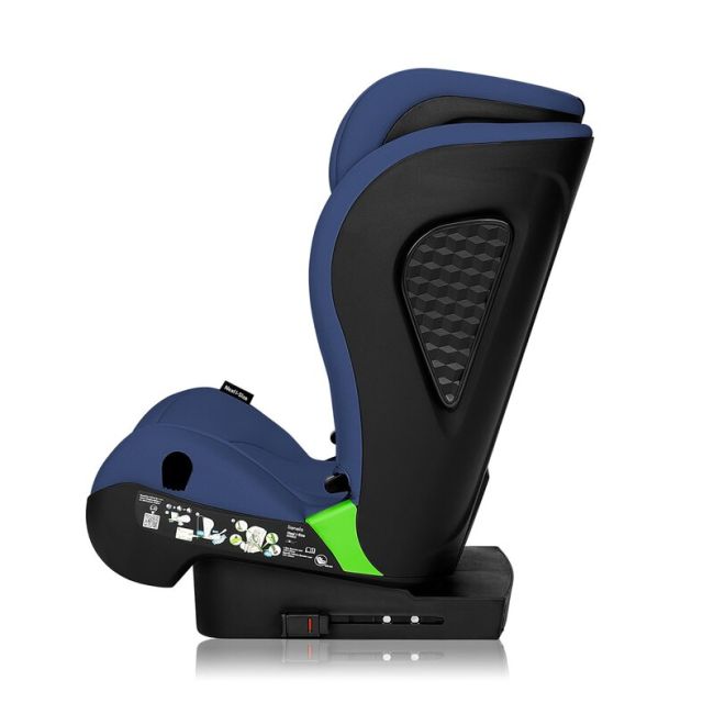 Scaun auto i-Size, Lionelo, Neal, Spatar reglabil in 4 pozitii, Tetiera in 10 pozitii, Suport sticla inclus, 15-36 Kg, 100-150 cm, Cu Isofix, Conform ECE R129, Albastru BYNLO-NEAL_I-SIZE_BLUE_NAVY