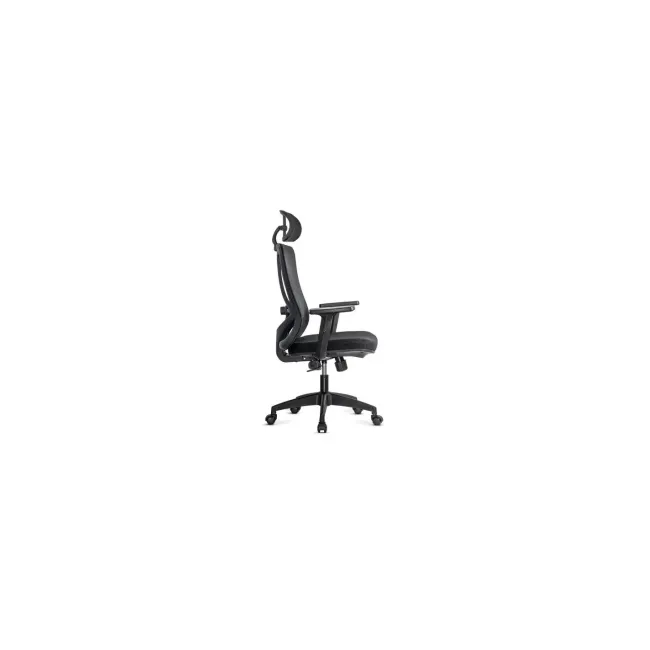 Scaun birou ergonomic OFF987, mesh, mecanism a-sincron, cotiere reglabile, 110 kg, negru DRM10648
