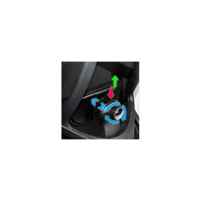 Scaun birou ergonomic OFF987, mesh, mecanism a-sincron, cotiere reglabile, 110 kg, negru DRM10648