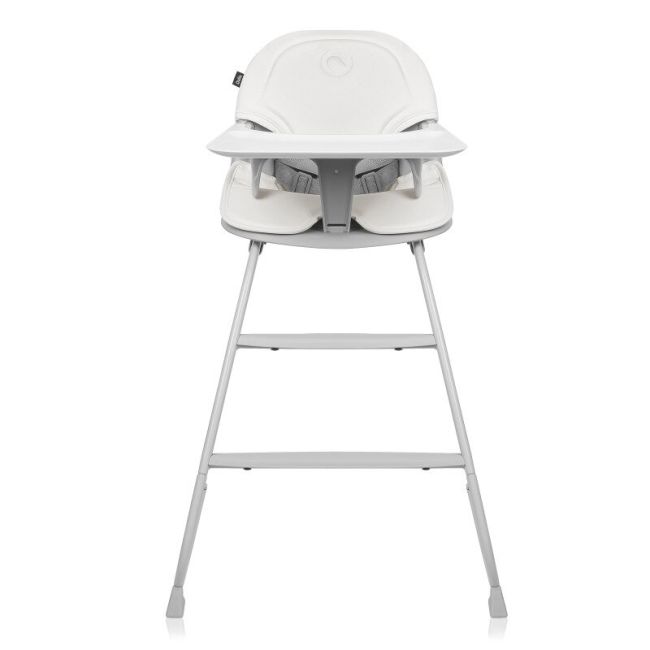 Scaun de masa, Lionelo, Dalia, 2 in 1, Transformabil, Cu 2 suporturi pentru picioare, Cu tavita detasabila, Sustine 60 kg, 6 luni+, Conform cu EN14988, Gri Stone BYNLO-DALIA_GREY_STONE