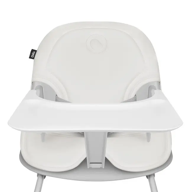 Scaun de masa, Lionelo, Dalia, 2 in 1, Transformabil, Cu 2 suporturi pentru picioare, Cu tavita detasabila, Sustine 60 kg, 6 luni+, Conform cu EN14988, Gri Stone BYNLO-DALIA_GREY_STONE