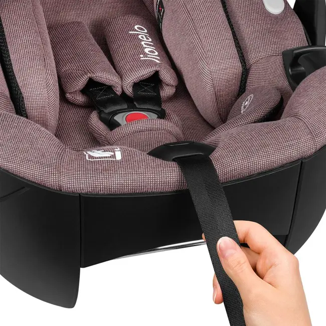 Scoica auto, Lionelo, Moxie, i-Size, 40-87 cm, Tetiera reglabila, intarita cu spuma de memorie, Carcasa ventilata, Din bambus, Protectie avansata, Conform cu R129, Mov BYNLO-MOXIE_I-SIZE_PINK_MAUVE