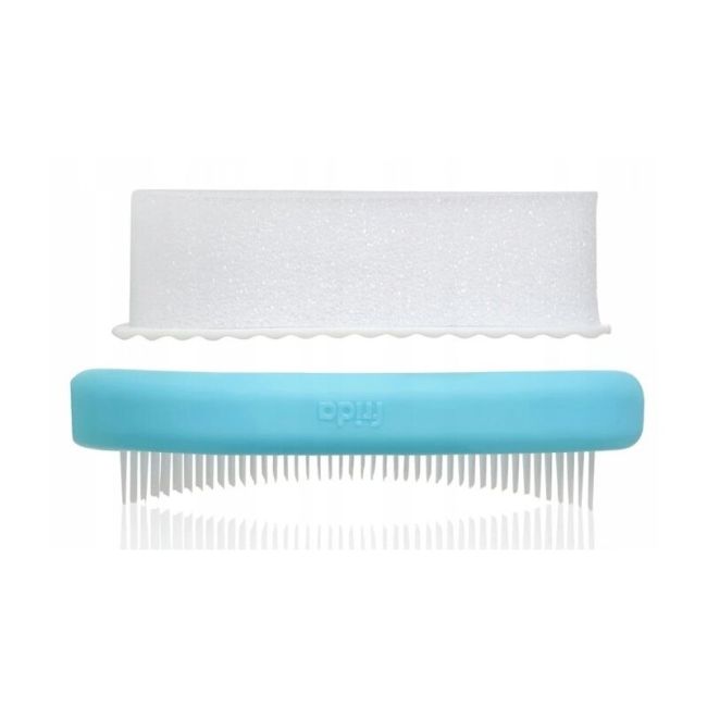 Set ingrijire scalp, Fridababy, DermaFrida, 3 in 1, Pentru dermatita seboreica la bebelusi, Include perie, burete si pieptene, Cu suport cu ventuza, De la nastere, Alb BYNFRI14