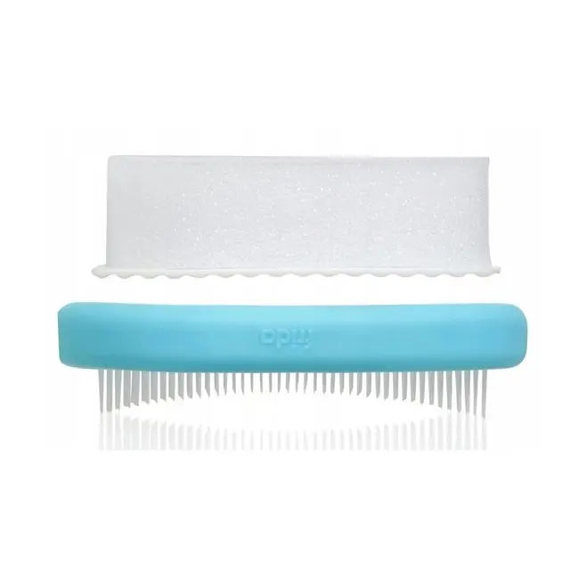 Set ingrijire scalp, Fridababy, DermaFrida, 3 in 1, Pentru dermatita seboreica la bebelusi, Include perie, burete si pieptene, Cu suport cu ventuza, De la nastere, Alb BYNFRI14