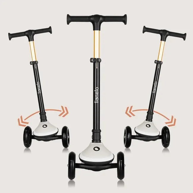 Trotineta pentru copii, Lionelo, Mey, Ultrapliabila, Cu lumini si cosulet, Maner ajustabil pe inaltime, 3 ani+, Pana la 50 Kg, Ultra usor, 2.8 kg, Conform cu standardul EN71-1/2/3, Certificata Intertek, Bej BYNLO-MEY_BEIGE_SAND
