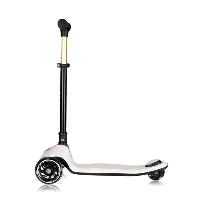 Trotineta pentru copii, Lionelo, Mey, Ultrapliabila, Cu lumini si cosulet, Maner ajustabil pe inaltime, 3 ani+, Pana la 50 Kg, Ultra usor, 2.8 kg, Conform cu standardul EN71-1/2/3, Certificata Intertek, Bej BYNLO-MEY_BEIGE_SAND