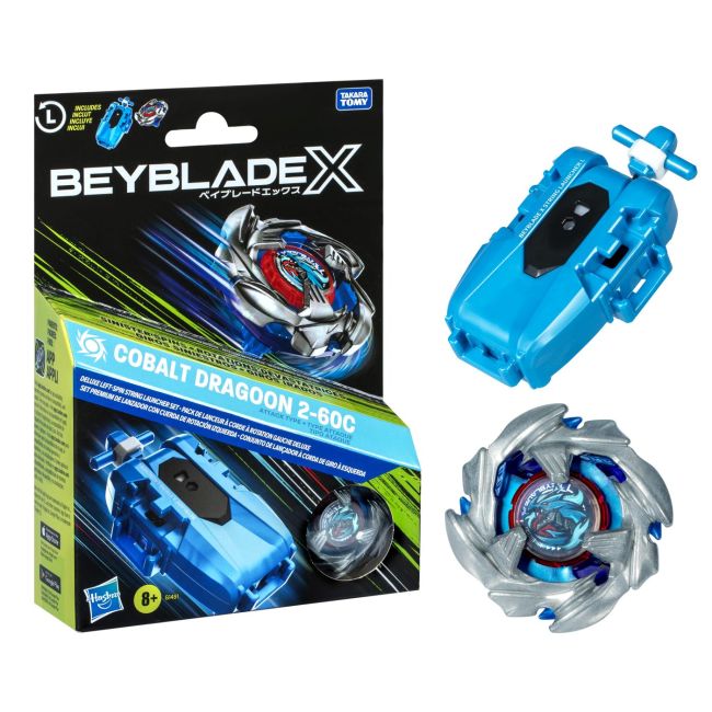 BEYBLADE X LET IT RIP SET LANSATOR SI ROATA COBALT DRAGOON 2-60C VIVG1491
