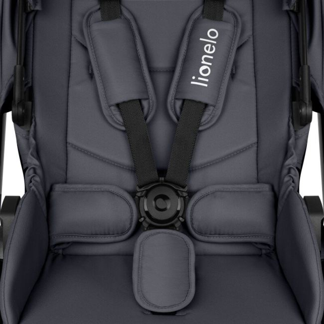 Carucior 2 in 1, Lionelo, Layla, Pana la 22 kg, Cadru aluminiu, Cu landou intarit si salteluta din spuma AirDots, Reversibil, Cu ventilatie 3D, Cu accesorii, EN1888-1, EN1888-2, EN1466, Gri BYNLO-LAYLA_2IN1_GREY_STONE