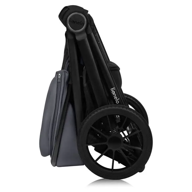 Carucior 2 in 1, Lionelo, Layla, Pana la 22 kg, Cadru aluminiu, Cu landou intarit si salteluta din spuma AirDots, Reversibil, Cu ventilatie 3D, Cu accesorii, EN1888-1, EN1888-2, EN1466, Gri BYNLO-LAYLA_2IN1_GREY_STONE