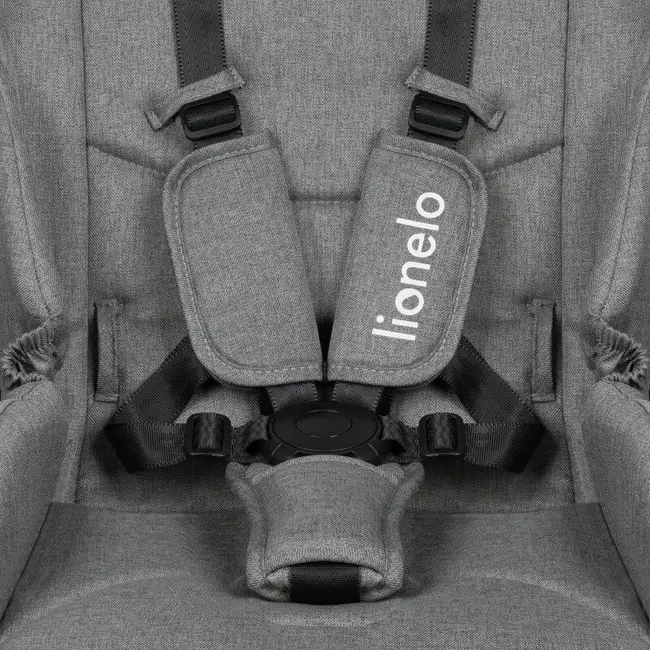 Carucior 2 in 1, Lionelo, Meril, Cu landou si scaun cu dimensiune XL, Reversibil, Cu sistem de ventilatie 3D, Cu accesorii, Pana la 22 kg, Conform cu EN1888-1 EN1888-2, EN1466, Gri BYNLO-MERIL_2IN1_GREY_STONE