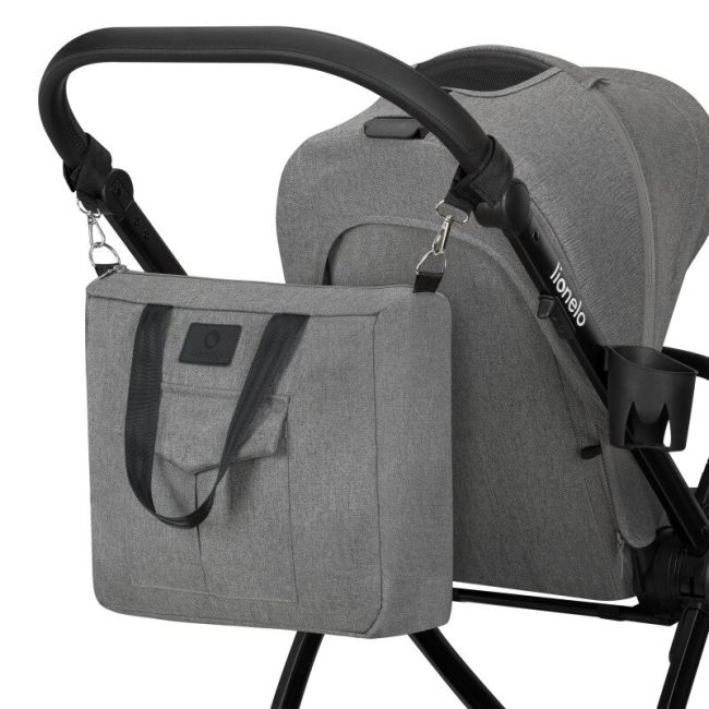 Carucior 2 in 1, Lionelo, Meril, Cu landou si scaun cu dimensiune XL, Reversibil, Cu sistem de ventilatie 3D, Cu accesorii, Pana la 22 kg, Conform cu EN1888-1 EN1888-2, EN1466, Gri BYNLO-MERIL_2IN1_GREY_STONE