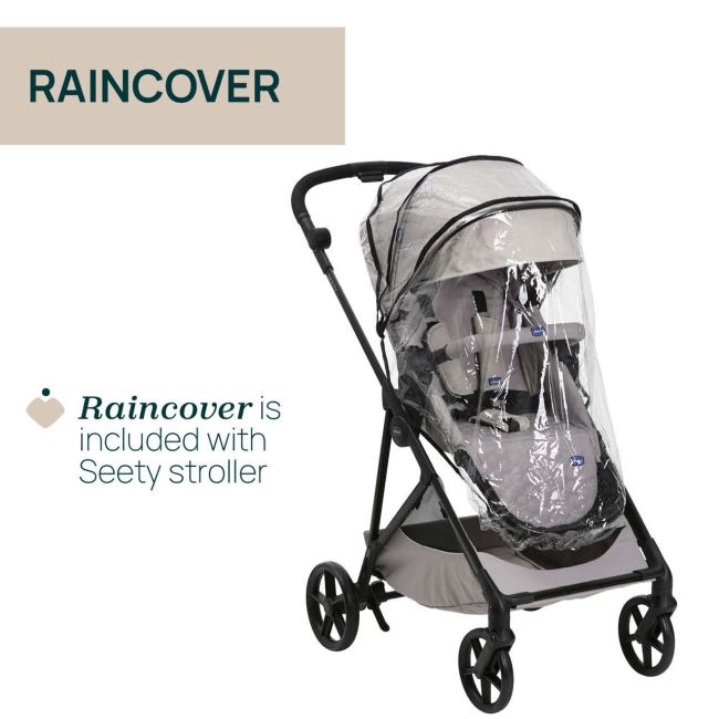 Carucior copii 3 in 1 Chicco Seety, cu scaun auto Kory Plus I-Size, FlorenceBeige (Bej), 0luni+ CHC8709770+8709870+8714645-8