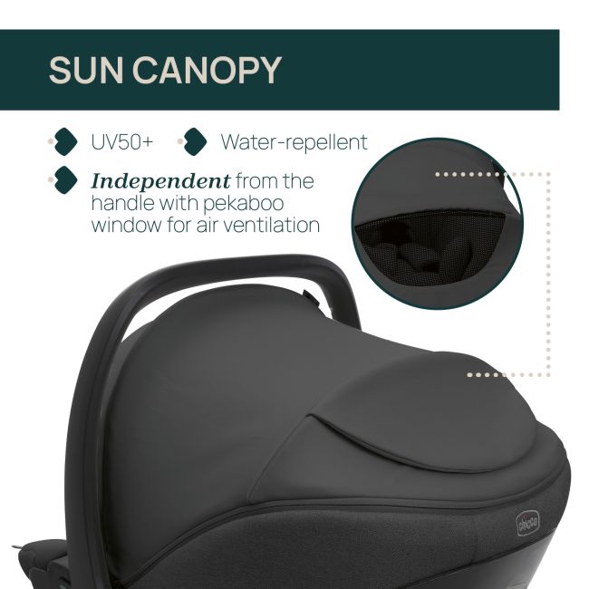 Carucior copii 3 in 1 Chicco Seety, cu scaun auto Kory Plus I-Size, FlorenceBeige (Bej), 0luni+ CHC8709770+8709870+8714645-8
