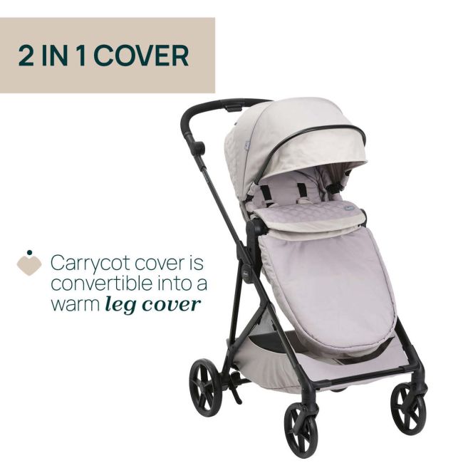 Carucior copii 3 in 1 Chicco Seety, cu scaun auto Kory Plus I-Size, FlorenceBeige (Bej), 0luni+ CHC8709770+8709870+8714645-8
