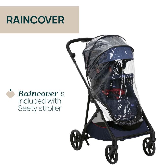 Carucior copii 3 in 1 Chicco Seety, cu scaun auto Kory Plus I-Size, OxFord Blue (Albastru), 0luni+ CHC8709779+8709879+8714645-8