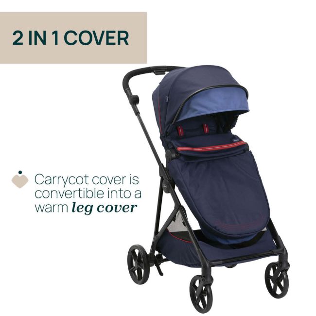 Carucior copii 3 in 1 Chicco Seety, cu scaun auto Kory Plus I-Size, OxFord Blue (Albastru), 0luni+ CHC8709779+8709879+8714645-8
