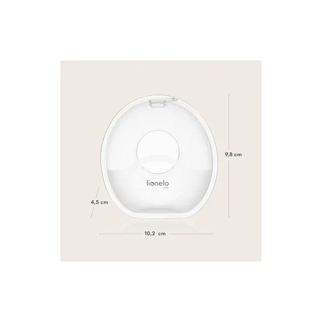 Colectoare san, Lionelo, 2 buc, 60 ml, fara BPA, Ergonomice, Compatibile cu orice sutien, Transparent BYNLOC-MILKY_SIMPLE