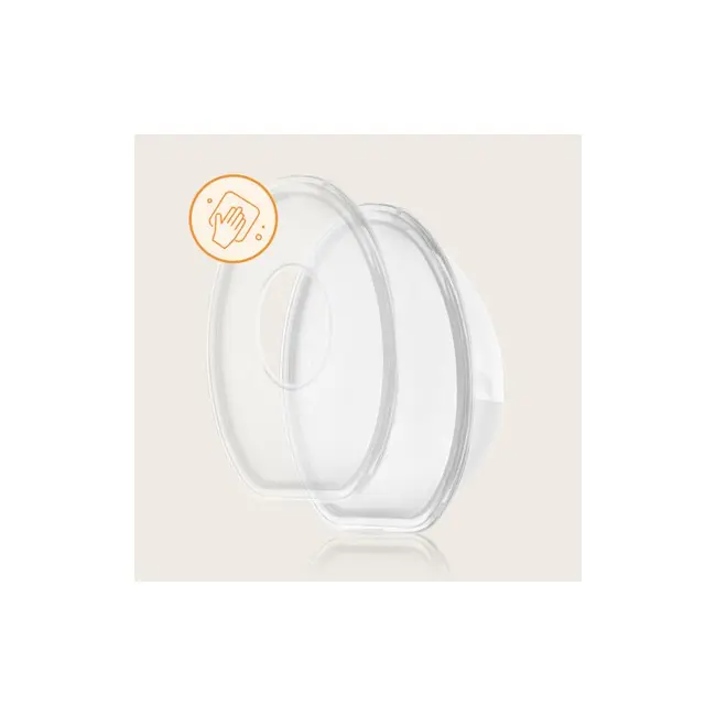 Colectoare san, Lionelo, 2 buc, 60 ml, fara BPA, Ergonomice, Compatibile cu orice sutien, Transparent BYNLOC-MILKY_SIMPLE