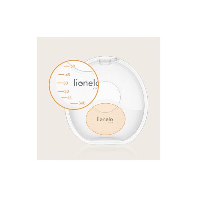 Colectoare san, Lionelo, 2 buc, 60 ml, fara BPA, Ergonomice, Compatibile cu orice sutien, Transparent BYNLOC-MILKY_SIMPLE