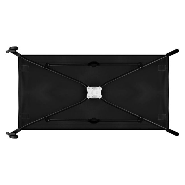 Patut pliant, Lionelo, Stefi, Cu un nivel, Cu intrare laterala cu fermoar, 2 roti, 120x60 cm, Conform cu standardul european de securitate EN 716, Negru BYNLO-STEFI_BLACK_CARBON