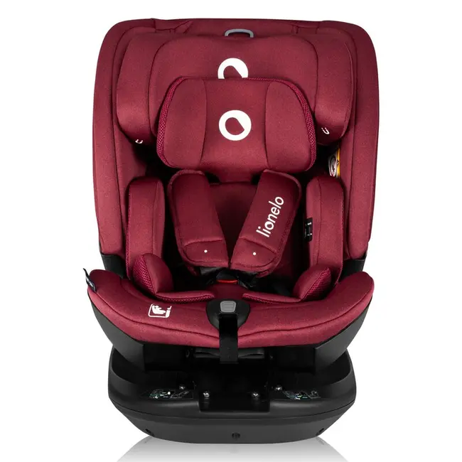 Scaun auto, Lionelo, Bastiaan RWF i-Size, Pozitie de somn, Protectie laterala, Rotire 360 grade, 0-36 Kg, Cu Isofix si Centura Top Tether, Conform cu standardul european de securitate ECE R129, Rosu BYNLO-BASTIAAN_RWF_ISIZE_RED_BURGUNDY