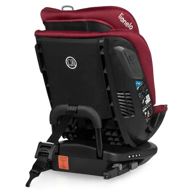 Scaun auto, Lionelo, Bastiaan RWF i-Size, Pozitie de somn, Protectie laterala, Rotire 360 grade, 0-36 Kg, Cu Isofix si Centura Top Tether, Conform cu standardul european de securitate ECE R129, Rosu BYNLO-BASTIAAN_RWF_ISIZE_RED_BURGUNDY