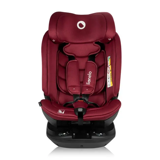 Scaun auto, Lionelo, Bastiaan RWF i-Size, Pozitie de somn, Protectie laterala, Rotire 360 grade, 0-36 Kg, Cu Isofix si Centura Top Tether, Conform cu standardul european de securitate ECE R129, Rosu BYNLO-BASTIAAN_RWF_ISIZE_RED_BURGUNDY