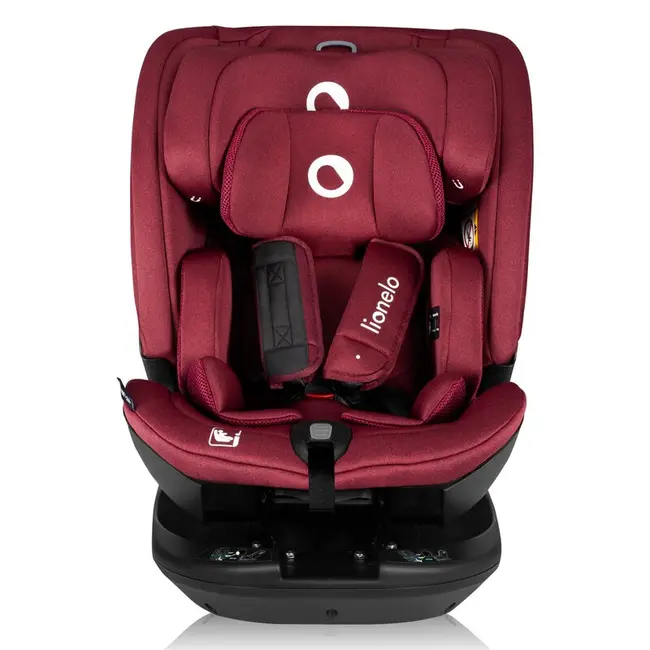 Scaun auto, Lionelo, Bastiaan RWF i-Size, Pozitie de somn, Protectie laterala, Rotire 360 grade, 0-36 Kg, Cu Isofix si Centura Top Tether, Conform cu standardul european de securitate ECE R129, Rosu BYNLO-BASTIAAN_RWF_ISIZE_RED_BURGUNDY