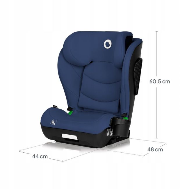 Scaun auto i-Size, Lionelo, Neal, Spatar reglabil in 4 pozitii, Tetiera in 10 pozitii, Suport sticla inclus, 15-36 Kg, 100-150 cm, Cu Isofix, Conform ECE R129, Albastru BYNLO-NEAL_I-SIZE_BLUE_NAVY