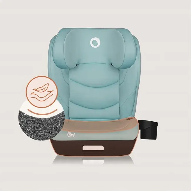 Scaun auto i-Size, Lionelo, Neal, Spatar reglabil in 4 pozitii, Tetiera in 10 pozitii, Suport sticla inclus, 15-36 Kg, 100-150 cm, Cu Isofix, Conform ECE R129, Verde Turquoise BYNLO-NEAL_I-SIZE_GREEN_TURQUOISE