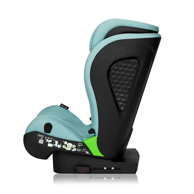 Scaun auto i-Size, Lionelo, Neal, Spatar reglabil in 4 pozitii, Tetiera in 10 pozitii, Suport sticla inclus, 15-36 Kg, 100-150 cm, Cu Isofix, Conform ECE R129, Verde Turquoise BYNLO-NEAL_I-SIZE_GREEN_TURQUOISE