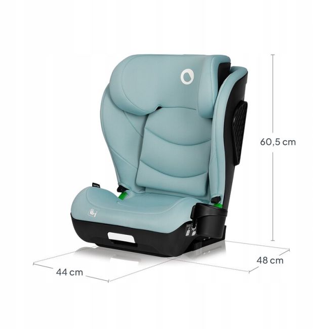 Scaun auto i-Size, Lionelo, Neal, Spatar reglabil in 4 pozitii, Tetiera in 10 pozitii, Suport sticla inclus, 15-36 Kg, 100-150 cm, Cu Isofix, Conform ECE R129, Verde Turquoise BYNLO-NEAL_I-SIZE_GREEN_TURQUOISE