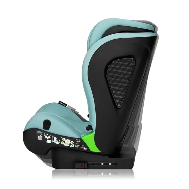 Scaun auto i-Size, Lionelo, Neal, Spatar reglabil in 4 pozitii, Tetiera in 10 pozitii, Suport sticla inclus, 15-36 Kg, 100-150 cm, Cu Isofix, Conform ECE R129, Verde Turquoise BYNLO-NEAL_I-SIZE_GREEN_TURQUOISE