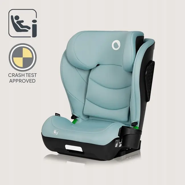 Scaun auto i-Size, Lionelo, Neal, Spatar reglabil in 4 pozitii, Tetiera in 10 pozitii, Suport sticla inclus, 15-36 Kg, 100-150 cm, Cu Isofix, Conform ECE R129, Verde Turquoise BYNLO-NEAL_I-SIZE_GREEN_TURQUOISE