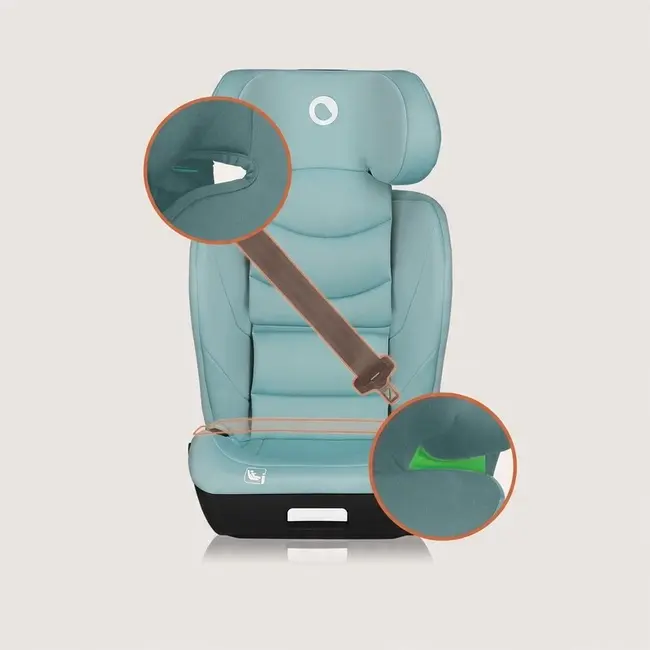 Scaun auto i-Size, Lionelo, Neal, Spatar reglabil in 4 pozitii, Tetiera in 10 pozitii, Suport sticla inclus, 15-36 Kg, 100-150 cm, Cu Isofix, Conform ECE R129, Verde Turquoise BYNLO-NEAL_I-SIZE_GREEN_TURQUOISE