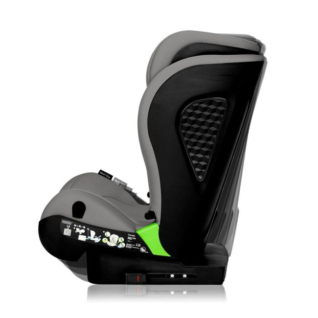 Scaun auto i-Size, Lionelo, Neal, Spatar reglabil in 4 pozitii, Tetiera in 10 pozitii, Suport sticla inclus, 15-36 Kg, 100-150 cm, Cu Isofix, Conform ECE R129, Verde Turquoise BYNLO-NEAL_I-SIZE_GREY_CONCRETE