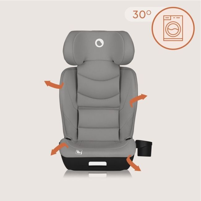 Scaun auto i-Size, Lionelo, Neal, Spatar reglabil in 4 pozitii, Tetiera in 10 pozitii, Suport sticla inclus, 15-36 Kg, 100-150 cm, Cu Isofix, Conform ECE R129, Verde Turquoise BYNLO-NEAL_I-SIZE_GREY_CONCRETE