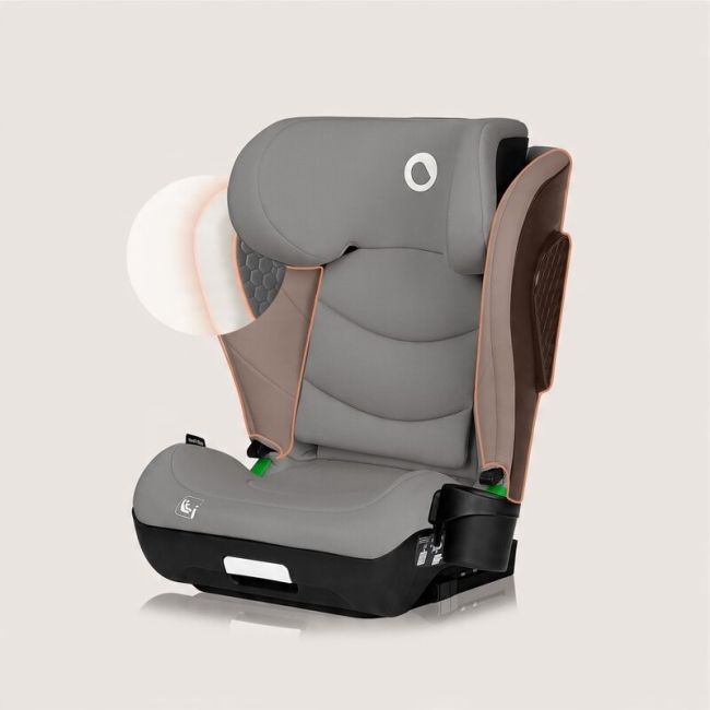 Scaun auto i-Size, Lionelo, Neal, Spatar reglabil in 4 pozitii, Tetiera in 10 pozitii, Suport sticla inclus, 15-36 Kg, 100-150 cm, Cu Isofix, Conform ECE R129, Verde Turquoise BYNLO-NEAL_I-SIZE_GREY_CONCRETE