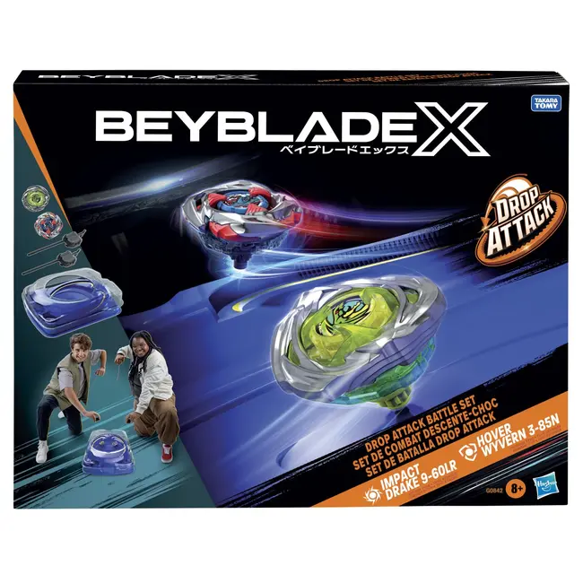 BEYBLADE X SET DE LUPTA DROP ATACK IMPACT DRAKE 9-60LR SI HOVER WYVERN 3-85N VIVG0842