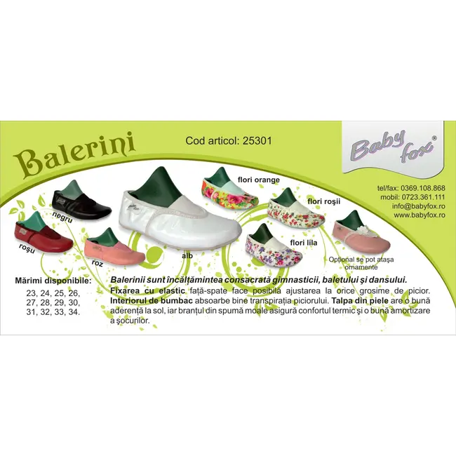 Balerini Dans si Sport (Culoare nappa: Nappa Verde, Marime: 30) BFOX25301_verde_30