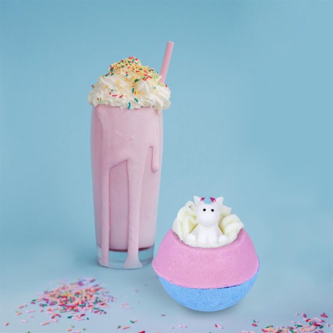 Bomba de baie handmade, cu figurina, Born to Be Unicorn Bath Blaster 160g, Bomb Cosmetics