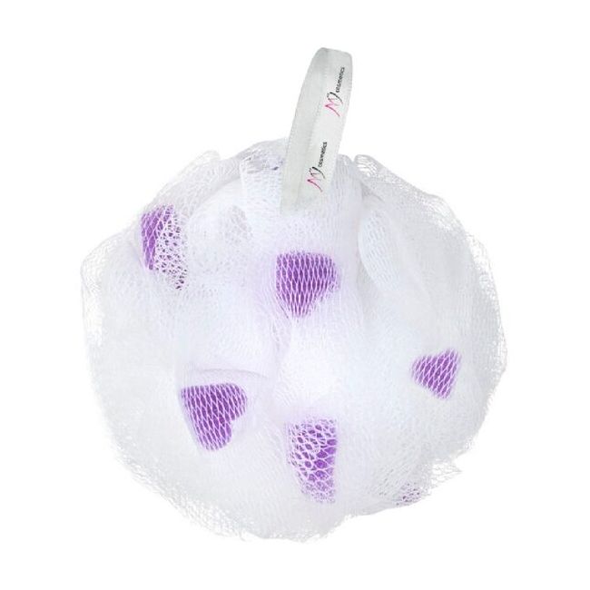 Burete de baie plasa cu insertii colorate, MyCosmetics®, 47g