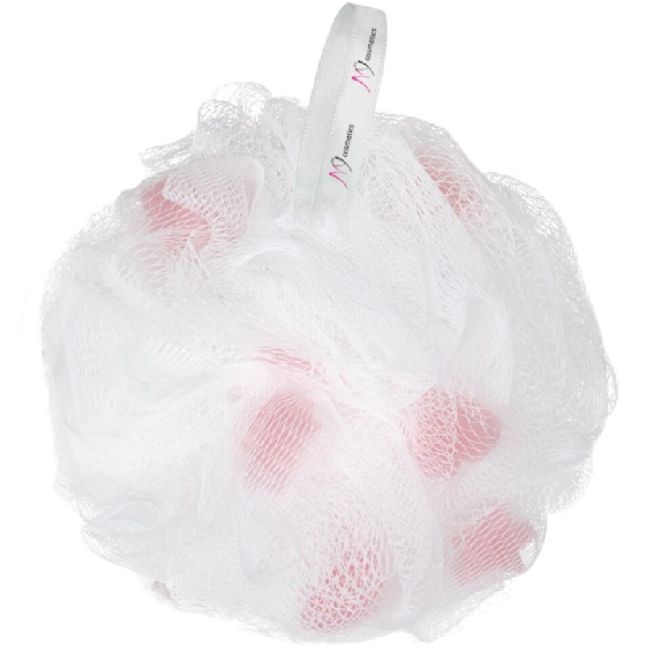 Burete de baie plasa cu insertii colorate, MyCosmetics®, 47g
