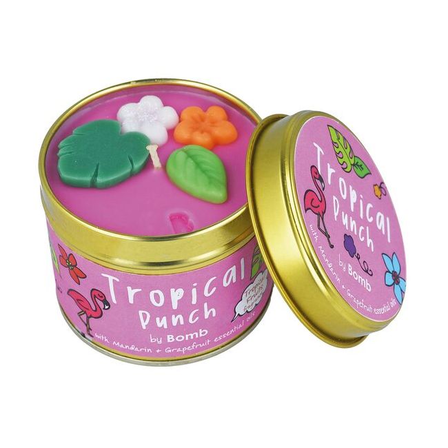 Lumanare parfumata 180g  Tropical Punch (Cutie metalica), Bomb Cosmetics