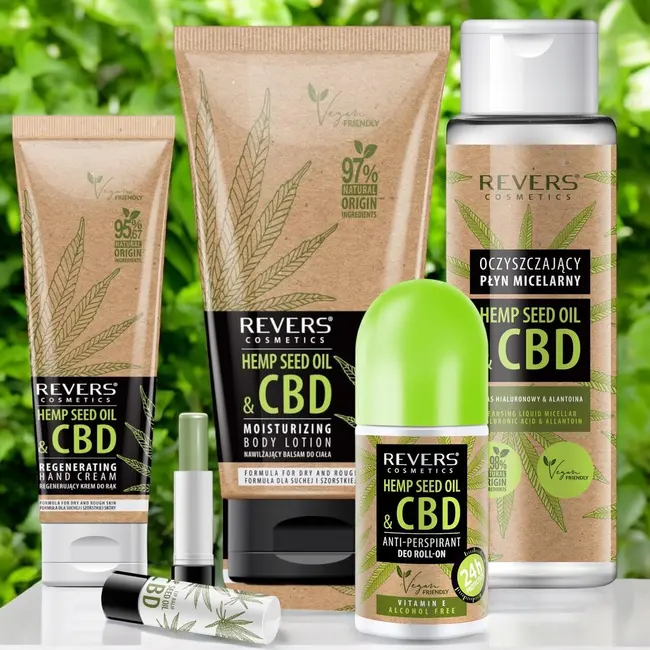 Pachet ingrijire cu ulei natural de canepa CBD, 100% vegan, Revers