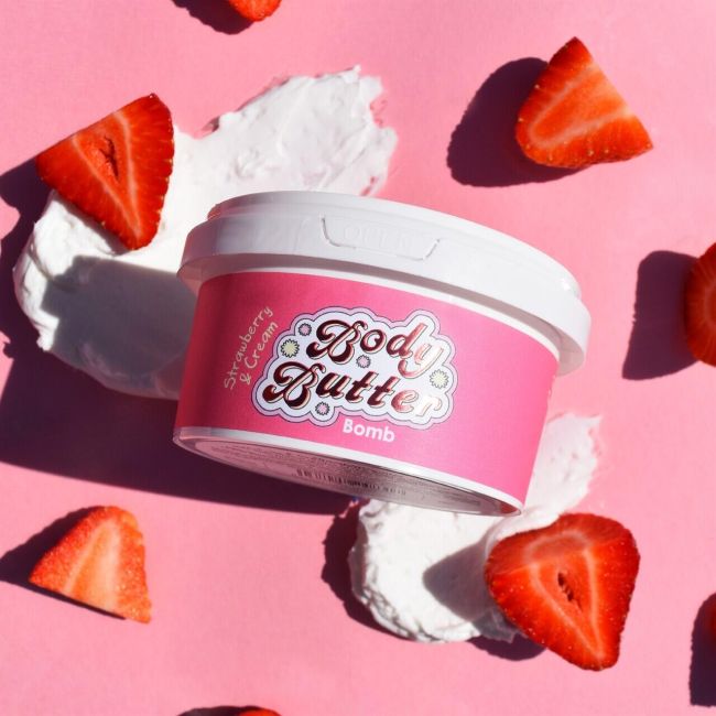 Unt de corp Strawberry & Cream  200g, Bomb Cosmetics