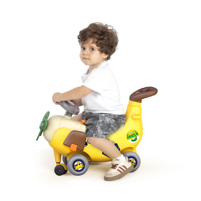 AVION INTERACTIV 4 IN 1 RIDE ON SI MANER DE IMPINGERE BANANA VIVHE9983