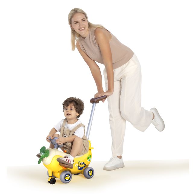 AVION INTERACTIV 4 IN 1 RIDE ON SI MANER DE IMPINGERE BANANA VIVHE9983