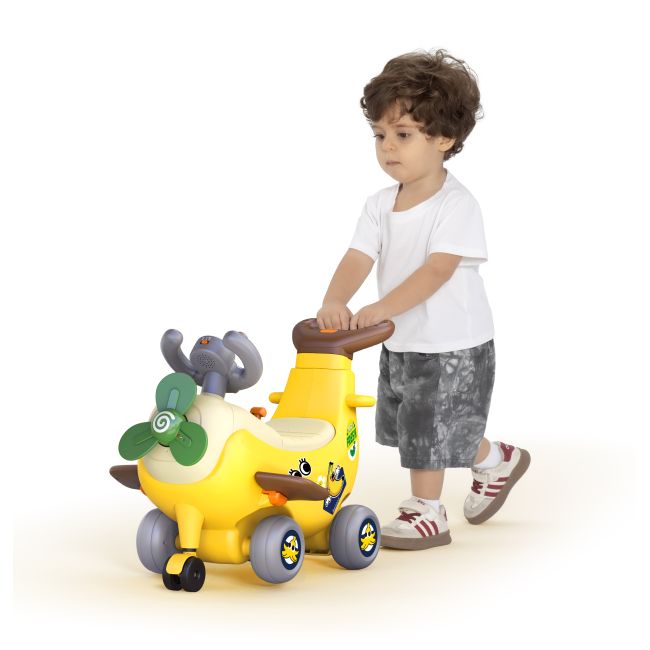 AVION INTERACTIV 4 IN 1 RIDE ON SI MANER DE IMPINGERE BANANA VIVHE9983