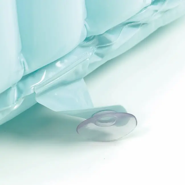 Cadita patrata gonflabila, Jane, Ideala pentru spatii mici si calatorii, 70 litri, 60 x 60 x 35 cm, 0-4 ani, Aquarel Blue BYN8420421076415